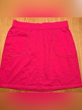 Talbots Hot Pink Cotton Blend Mini Skirt
